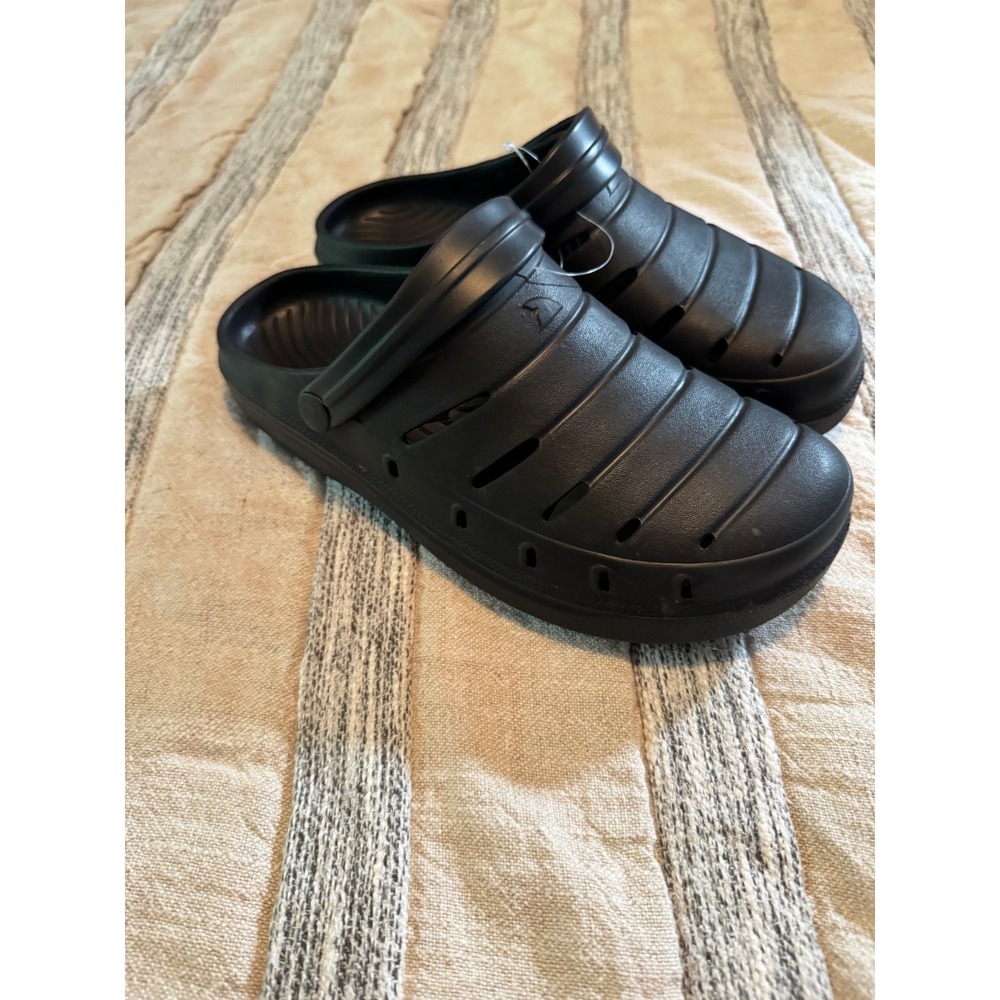 Rugged Shark Black Garden Clogs Slip On Water Shoes Women 8